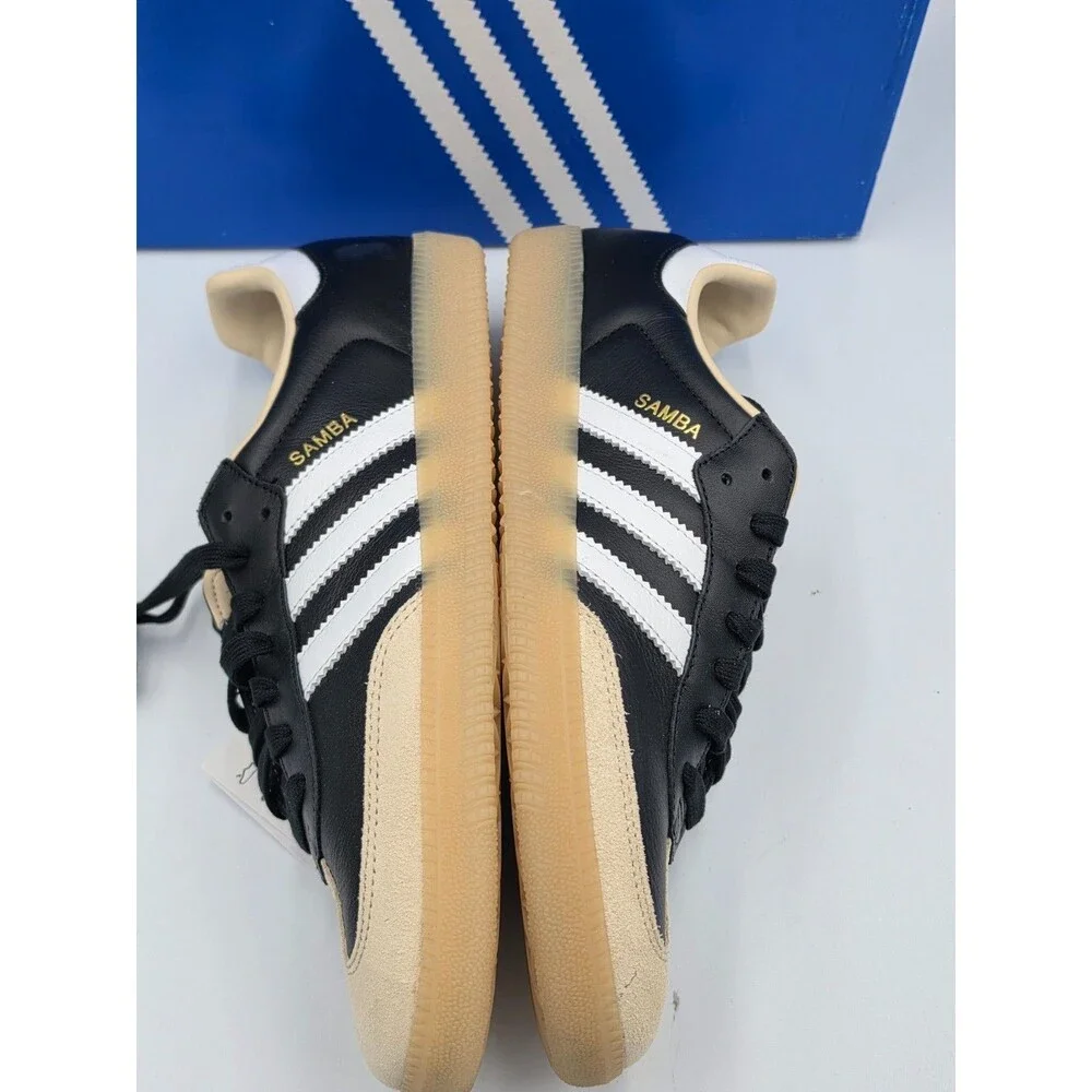 Adidas Samba OG Men’s 10.5 Women’s 11.5 Black White Gum Leather JS3832 NIB